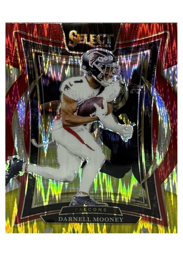 2024 Panini Select Base Set Darnell Mooney Red Yellow Prizm Shock #44 card