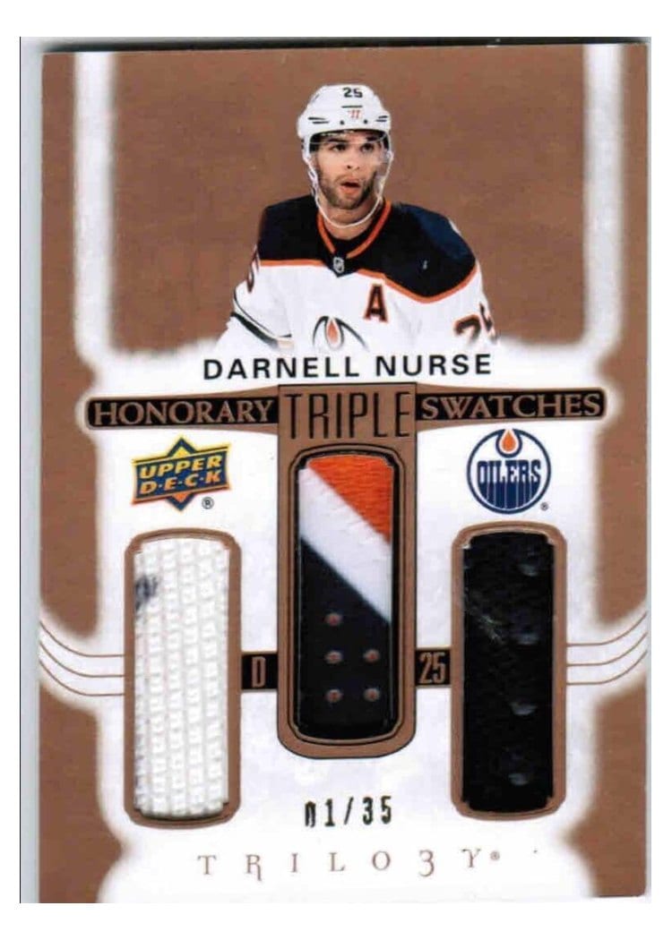 2022-23 Upper Deck Trilogy Honorary Triple Swatches Darnell Nurse #HTS-DN