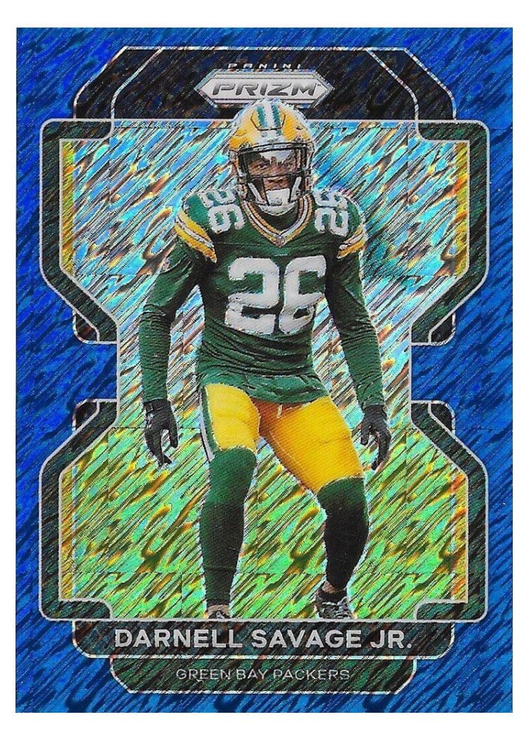 2021 Panini Prizm Base Set Darnell Savage Jr. Blue Shimmer #142 card