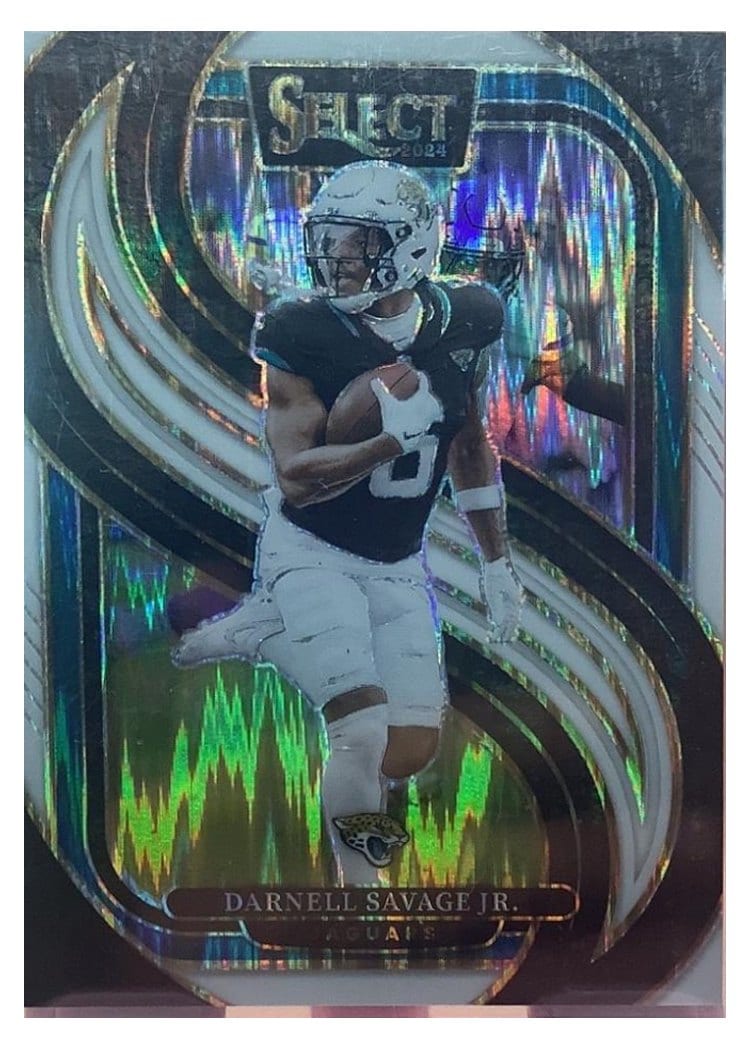 2024 Panini Select Base Set Darnell Savage Jr. White Prizm Shock #144 card
