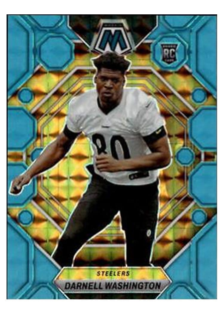 2023 Panini Mosaic Base Set Darnell Washington Blue Fluorescent #306 card