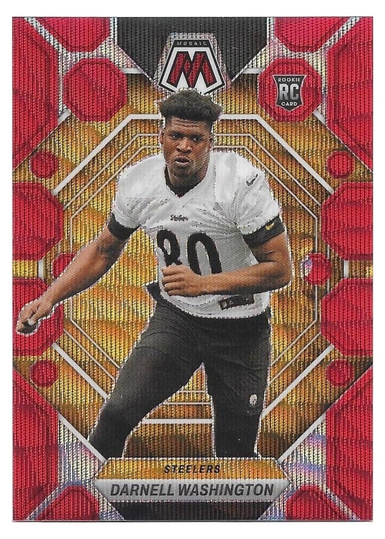 2023 Panini Mosaic Base Set Darnell Washington Red Wave #306 card