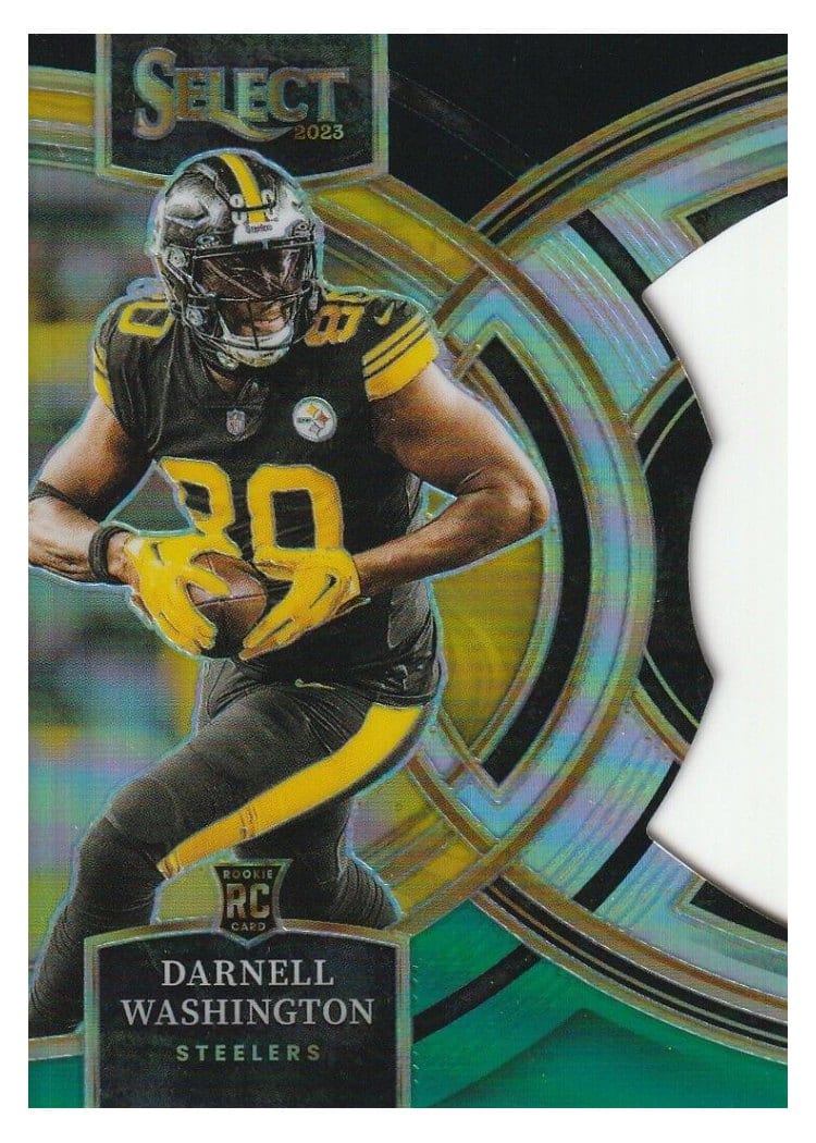 2023 Panini Select Base Set Darnell Washington Black Green Prizm Die-Cut #130 card