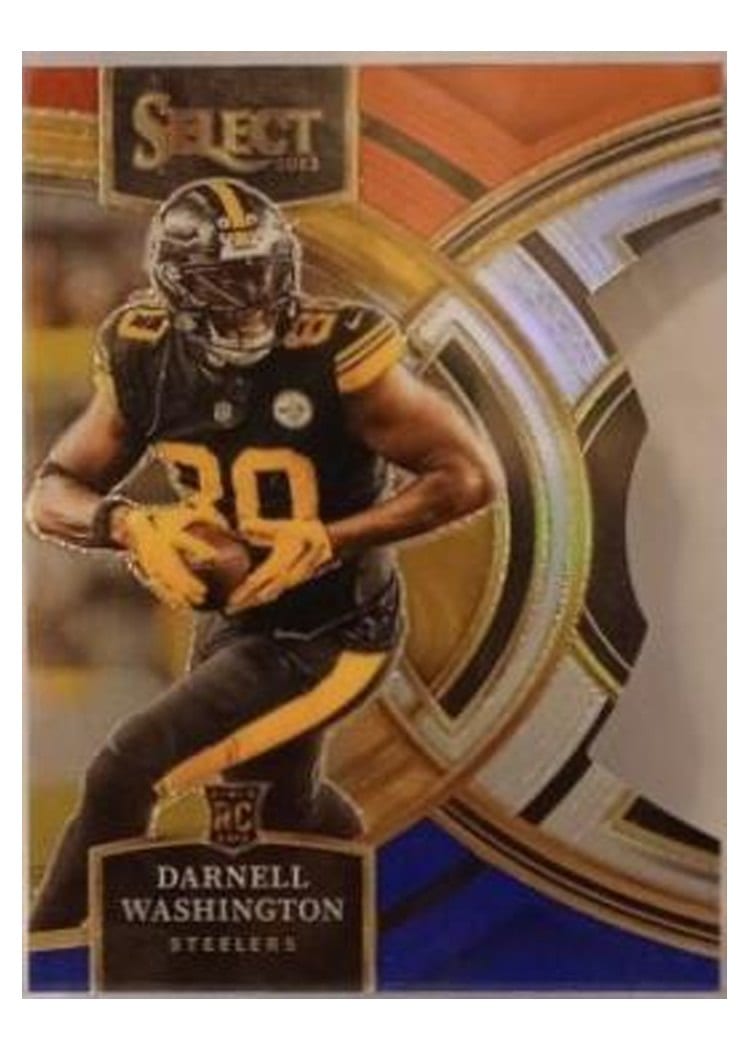 2023 Panini Select Base Set Darnell Washington Red Blue Prizm Die-Cut #130 card