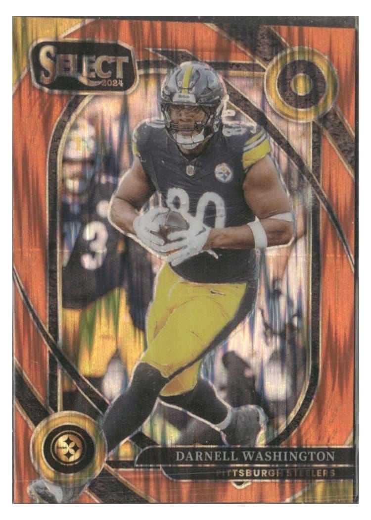 2024 Panini Select Base Set Darnell Washington Orange Prizm Shock #244 card
