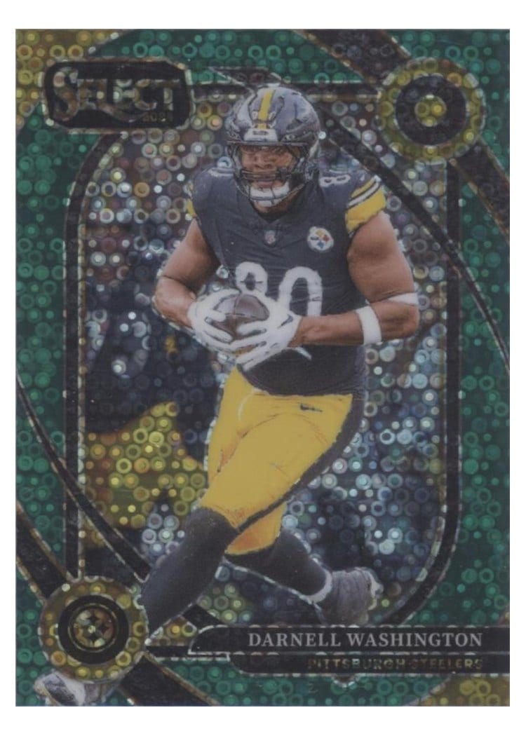 2024 Panini Select Base Set Darnell Washington Green Disco Prizm #244 card