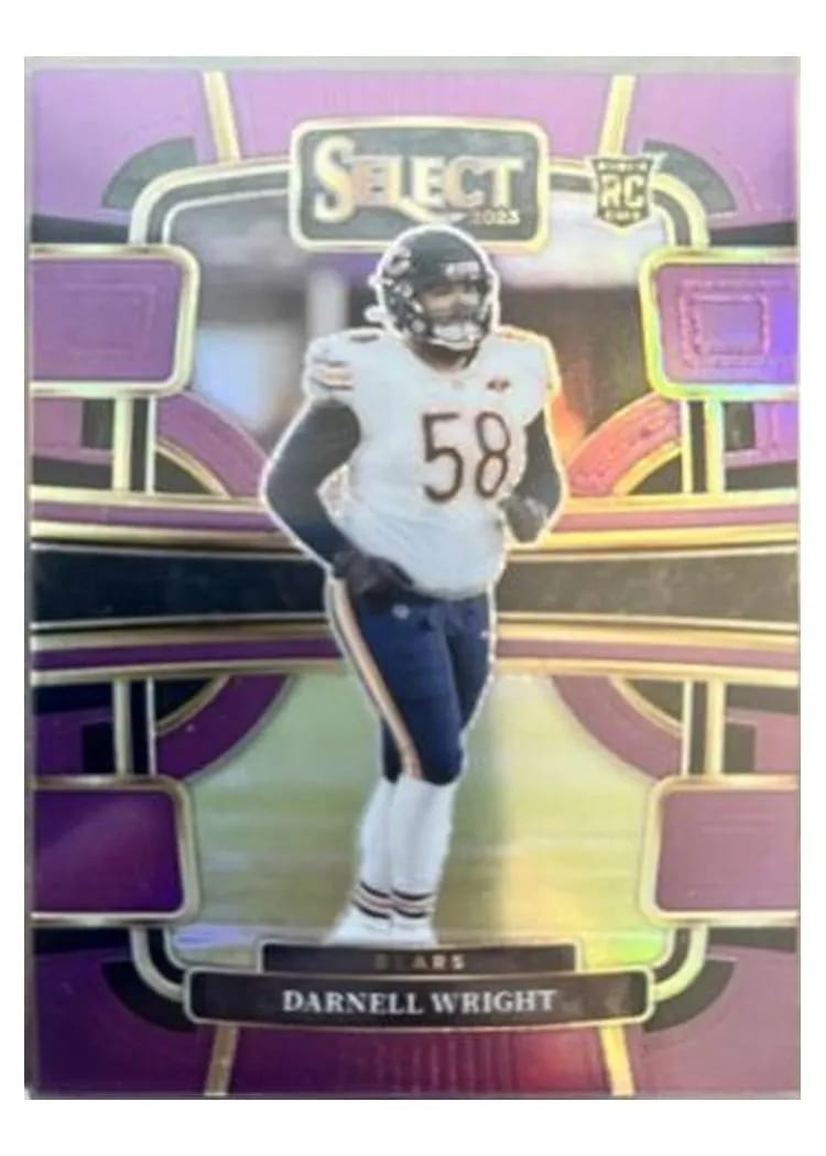 2023 Panini Select Base Set Darnell Wright Purple Prizm #17 card
