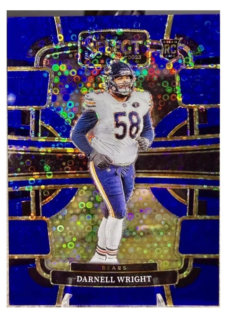 2023 Panini Select Base Set Darnell Wright Blue Disco Prizm #17 card