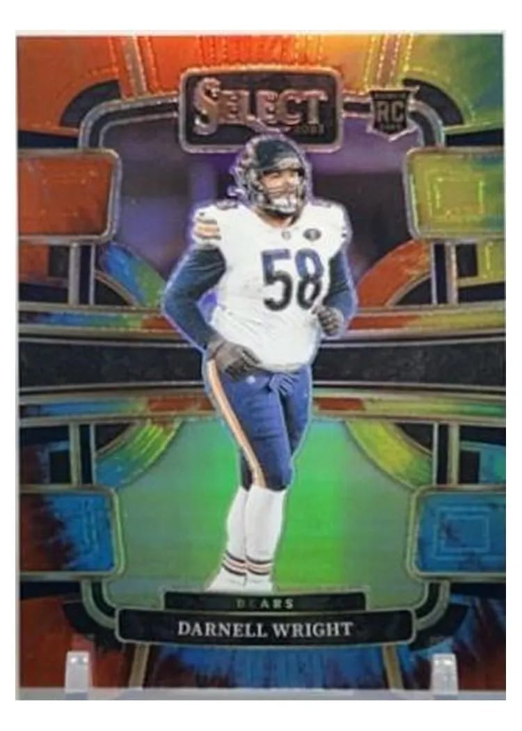 2023 Panini Select Base Set Darnell Wright Tie-Dye Prizm #17 card