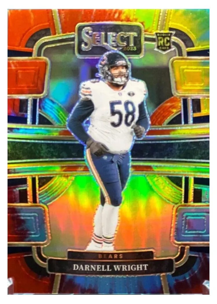 2023 Panini Select Base Set Darnell Wright Tie-Dye Prizm Die-Cut #17 card