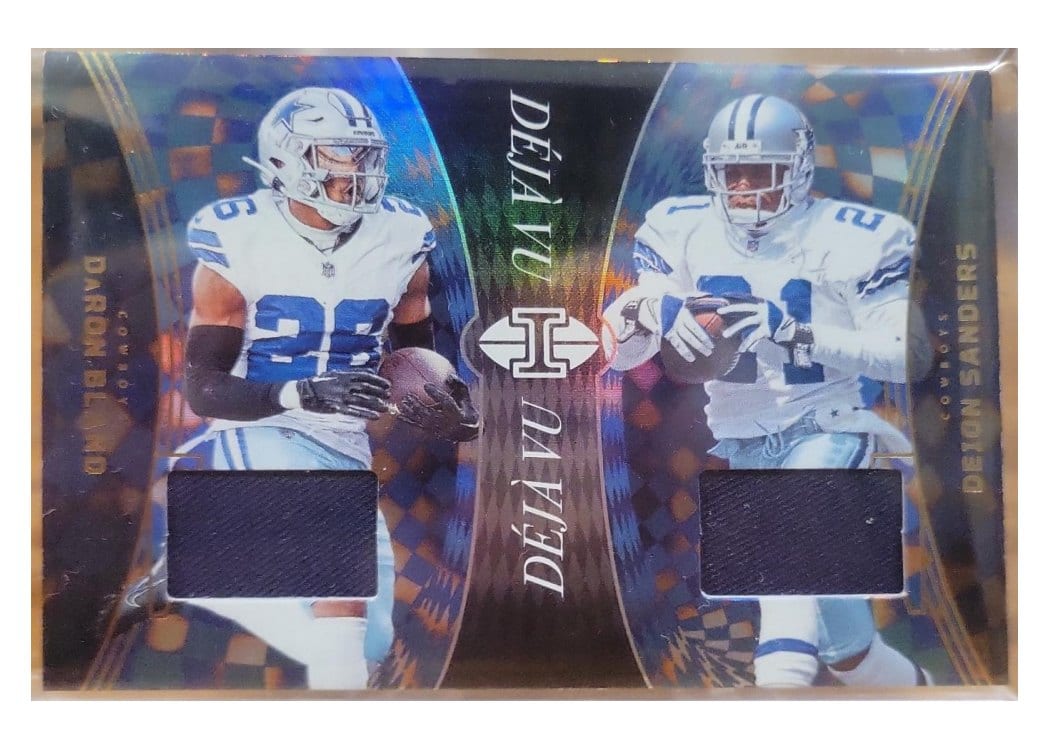 2024 Panini Illusions Deja Vu Dual Relics DaRon Bland/Deion Sanders #5 card
