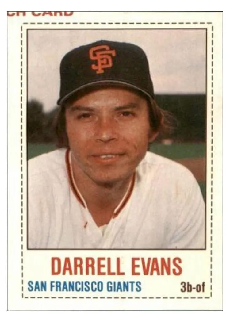 1978 Hostess Darrell Evans #54 card