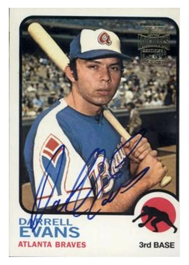 2002 Topps Archives Autographs Darrell Evans #TAA-DEV card