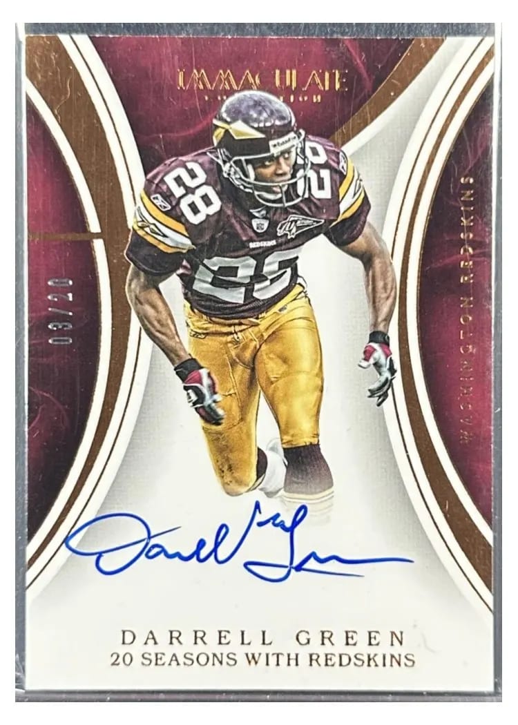2016 Panini Immaculate Seasons Signature Darrell Green #DG card