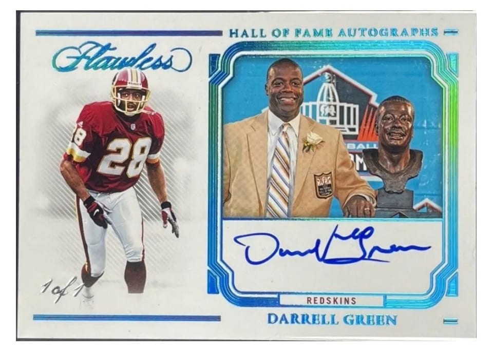 2023 Panini Flawless Hall of Fame Autograph Darrell Green #17 card