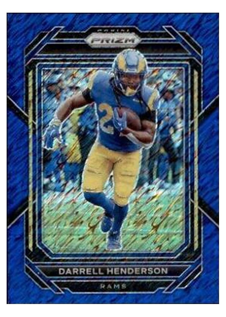 2022 Panini Prizm Base Set Darrell Henderson Blue Shimmer #160 card