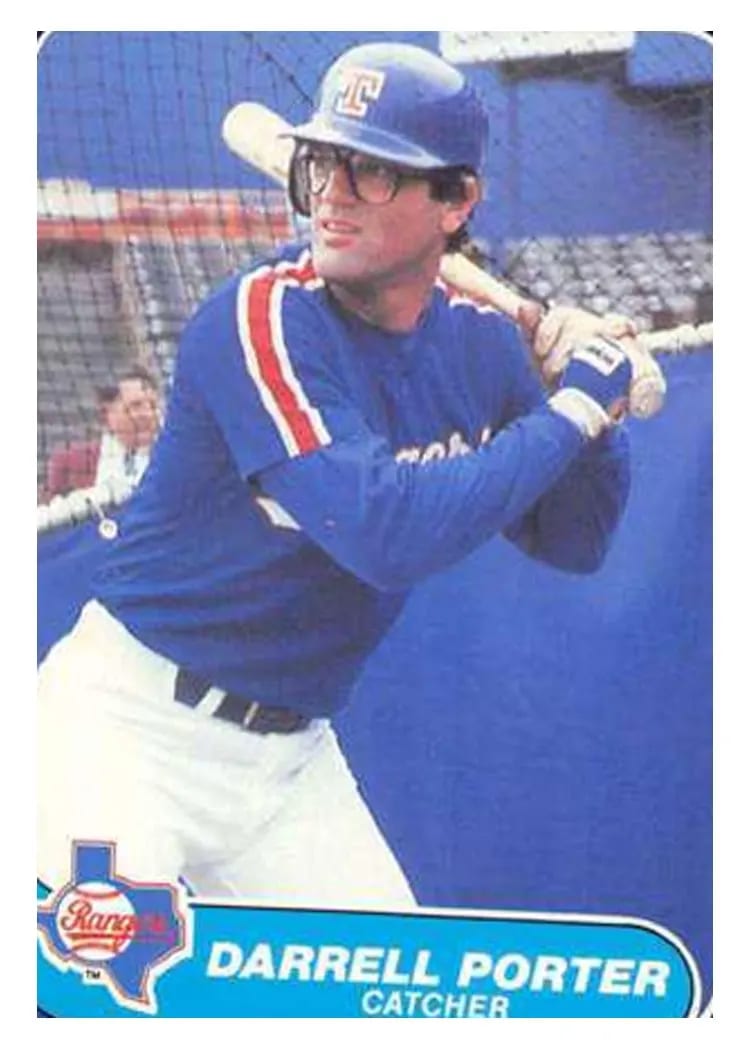 1986 Fleer Update Darrell Porter #U-91 card