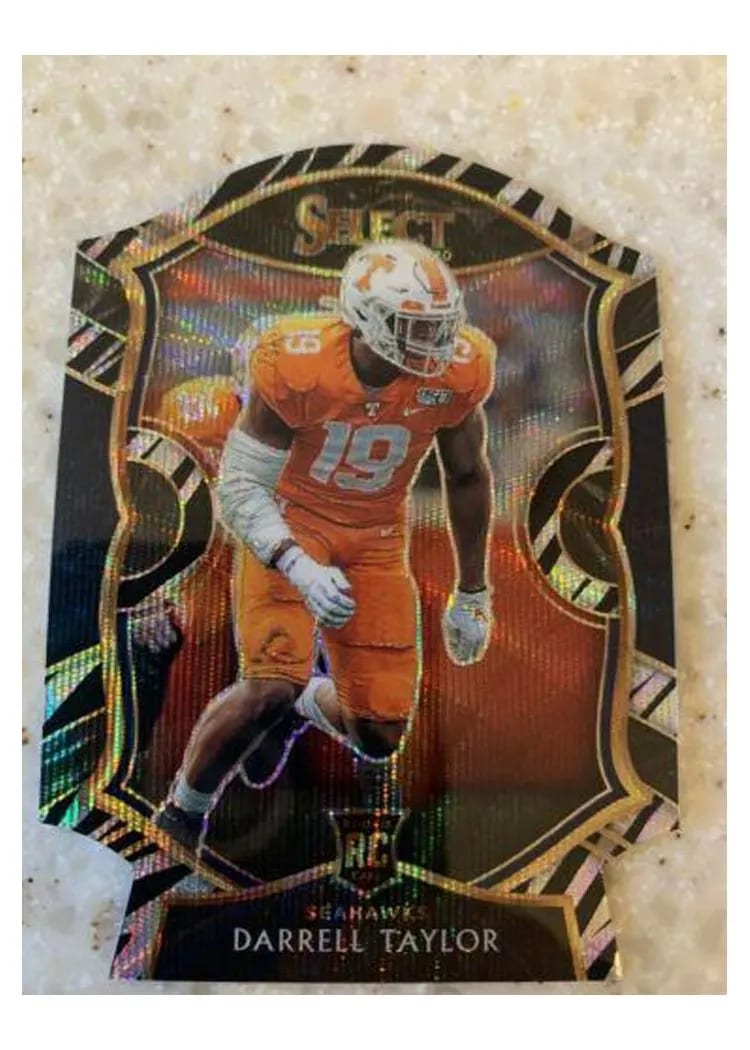 2020 Panini Select Base Set Darrell Taylor Zebra Prizm Die Cut #96