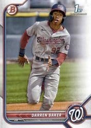 2022 Bowman Prospects Darren Baker #BP-131 card