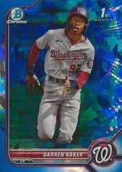 2022 Bowman Sapphire Edition Base Set Darren Baker #BCP-131 card