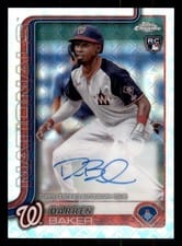 2025 Topps Chrome Logofractor Edition Rookie Autographs Darren Baker #RA-DB card