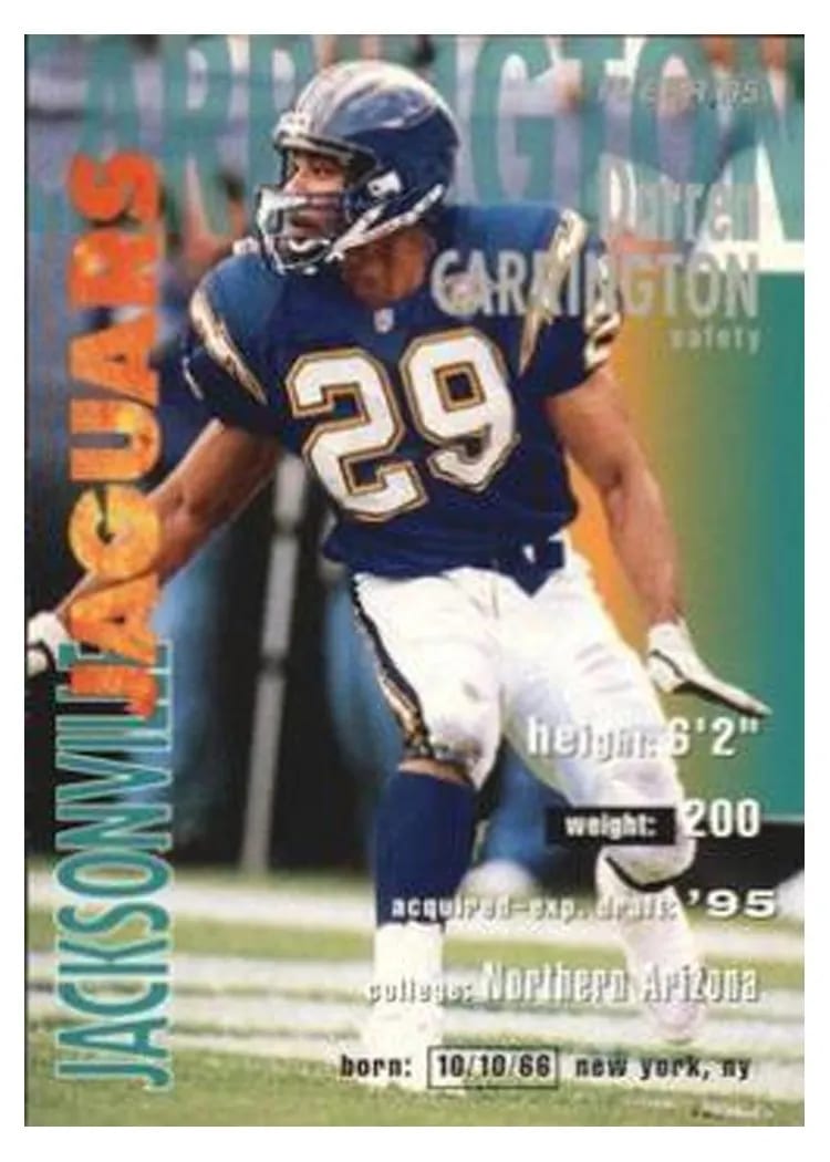 1995 Fleer Shell Darren Carrington #47 card