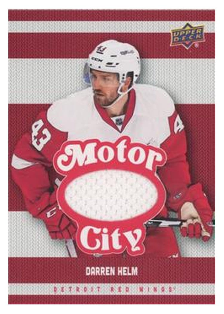 2025-26 Upper Deck Detroit Red Wings Centennial Motor City Materials Darren Helm #MCM-DH card