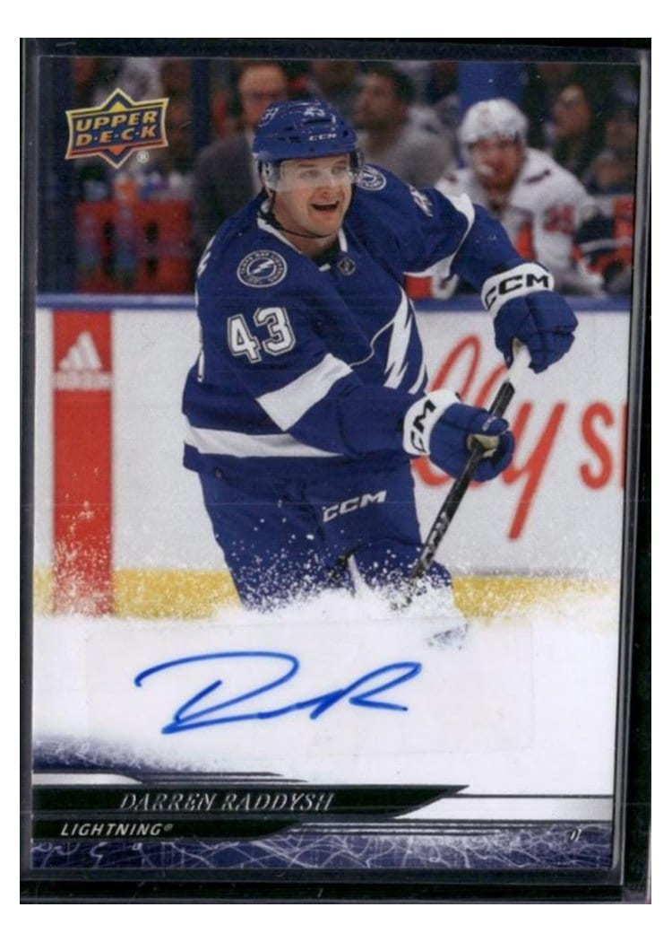 2024-25 Upper Deck Base Set Darren Raddysh Snow Spray Autograph #410 card