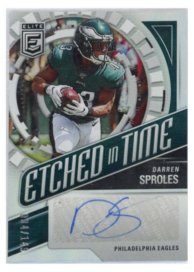 2023 Donruss Elite Etched in Time Signatures Darren Sproles #ET-DS card