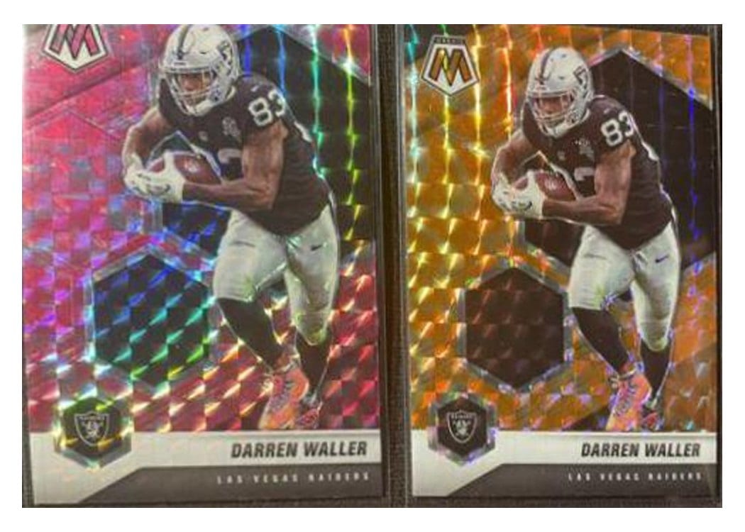 2021 Panini Mosaic Base Set Darren Waller Reactive Orange Mosaic #109 card