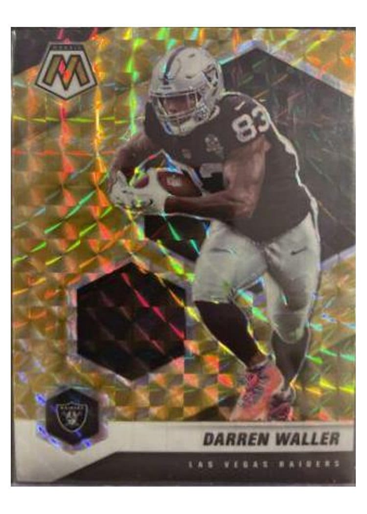 2021 Panini Mosaic Base Set Darren Waller Reactive Yellow Mosaic #109 card