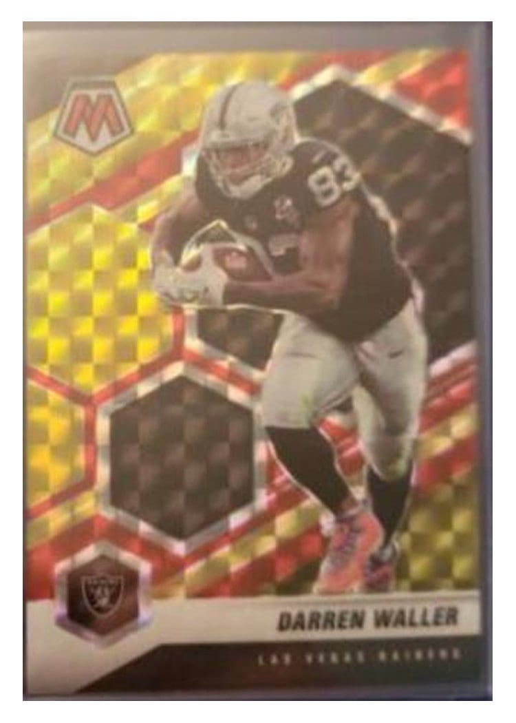 2021 Panini Mosaic Base Set Darren Waller Choice Fusion Red & Green #109 card