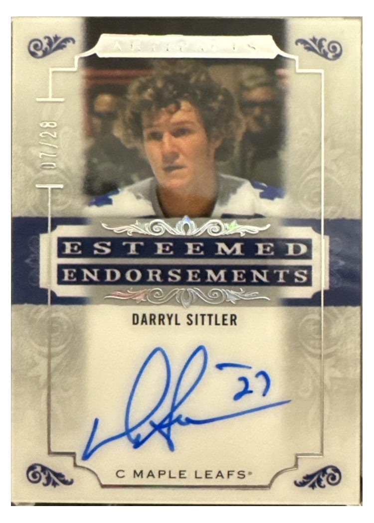 2024-25 Upper Deck Artifacts Esteemed Endorsements Darryl Sittler #EE-DS card