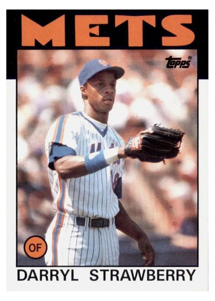 1986 Topps Darryl Strawberry #80 card