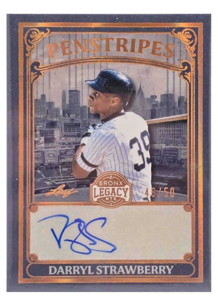 2025 Leaf Bronx Legacy Penstripes Darryl Strawberry #P-DS1 card