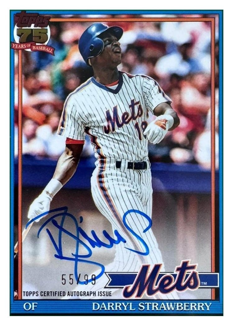 2026 Topps 1991 Topps Autographs Darryl Strawberry #91A-DST card