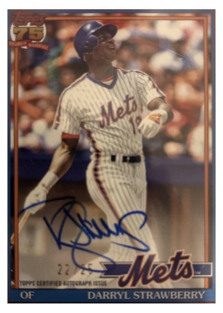 2026 Topps 1991 Topps Autographs Darryl Strawberry #91A-DST card