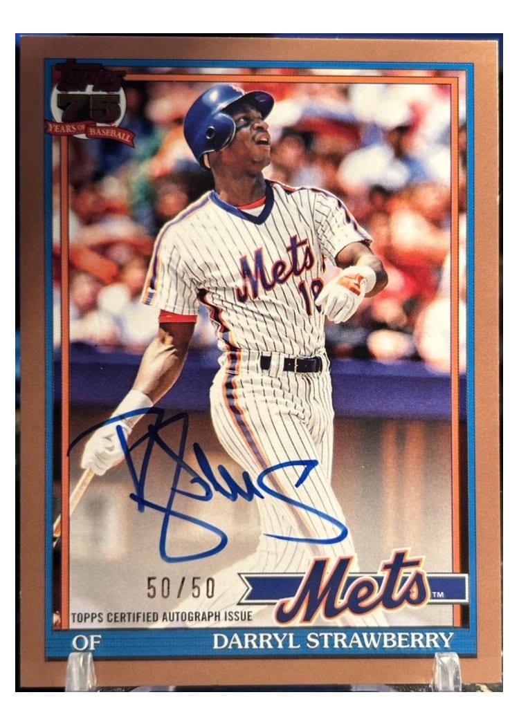2026 Topps 1991 Topps Autographs Darryl Strawberry #91A-DST card