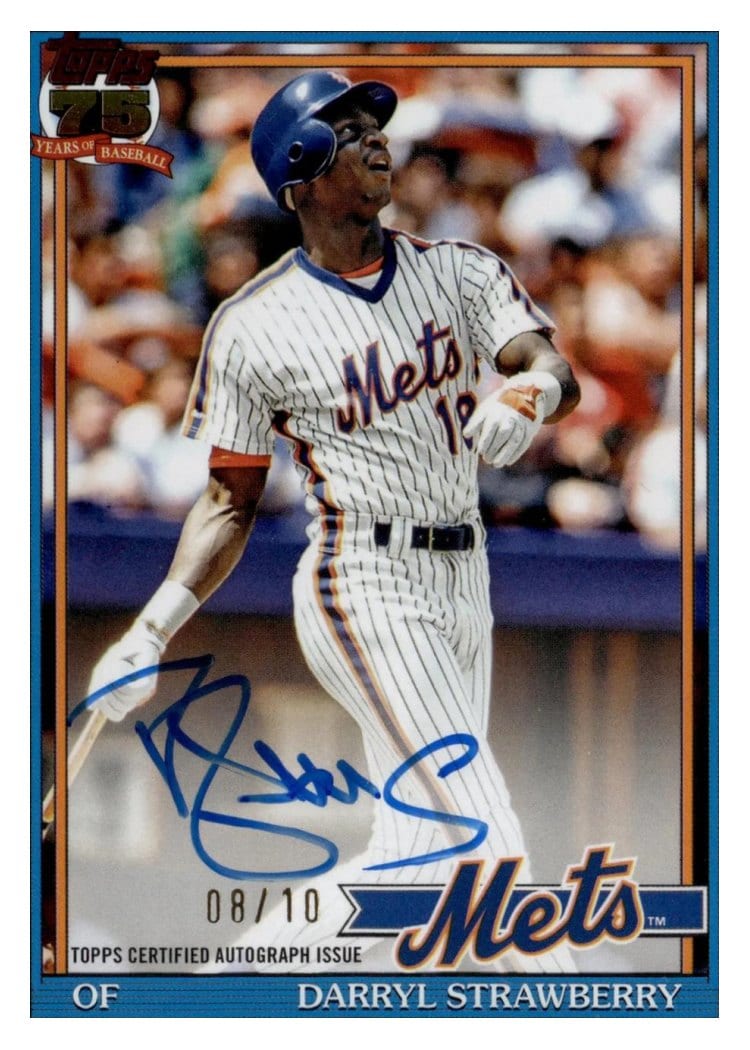 2026 Topps 1991 Topps Autographs Darryl Strawberry #91A-DST card