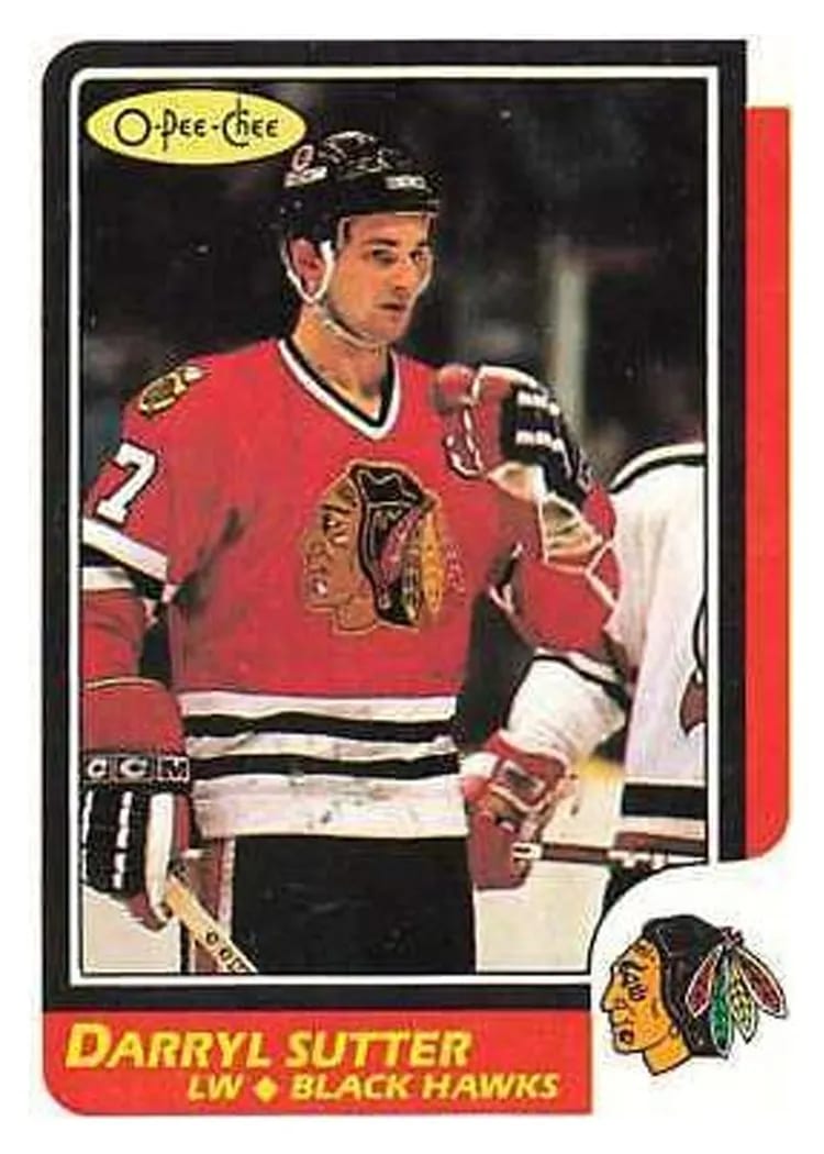 1986 O-Pee-Chee Darryl Sutter #49 card