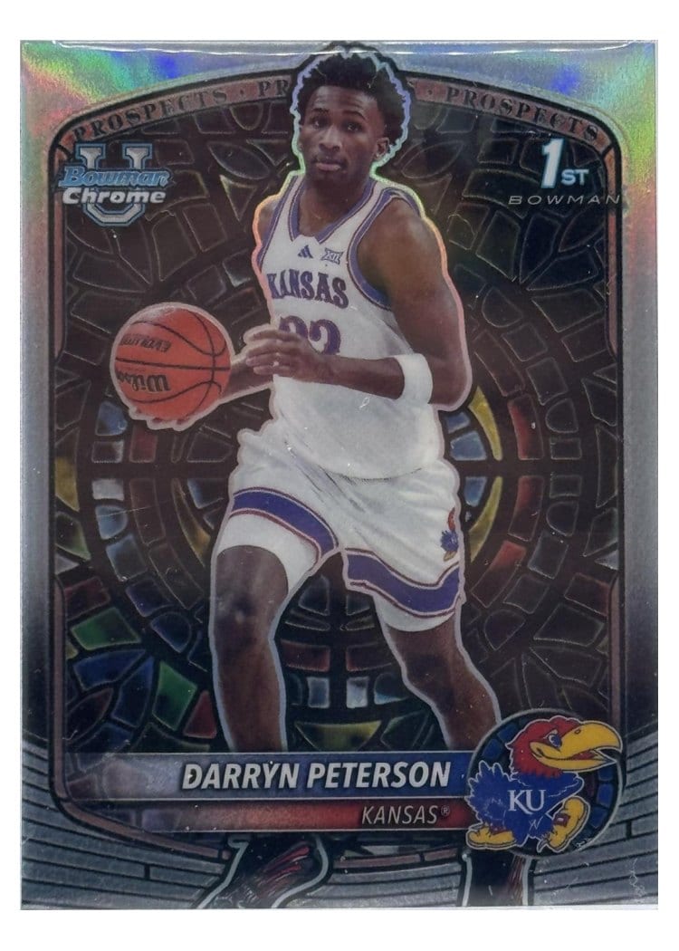 2025-26 Bowman Chrome Prospects Etched In Glass Variation Darryn Peterson #CPE-2 card