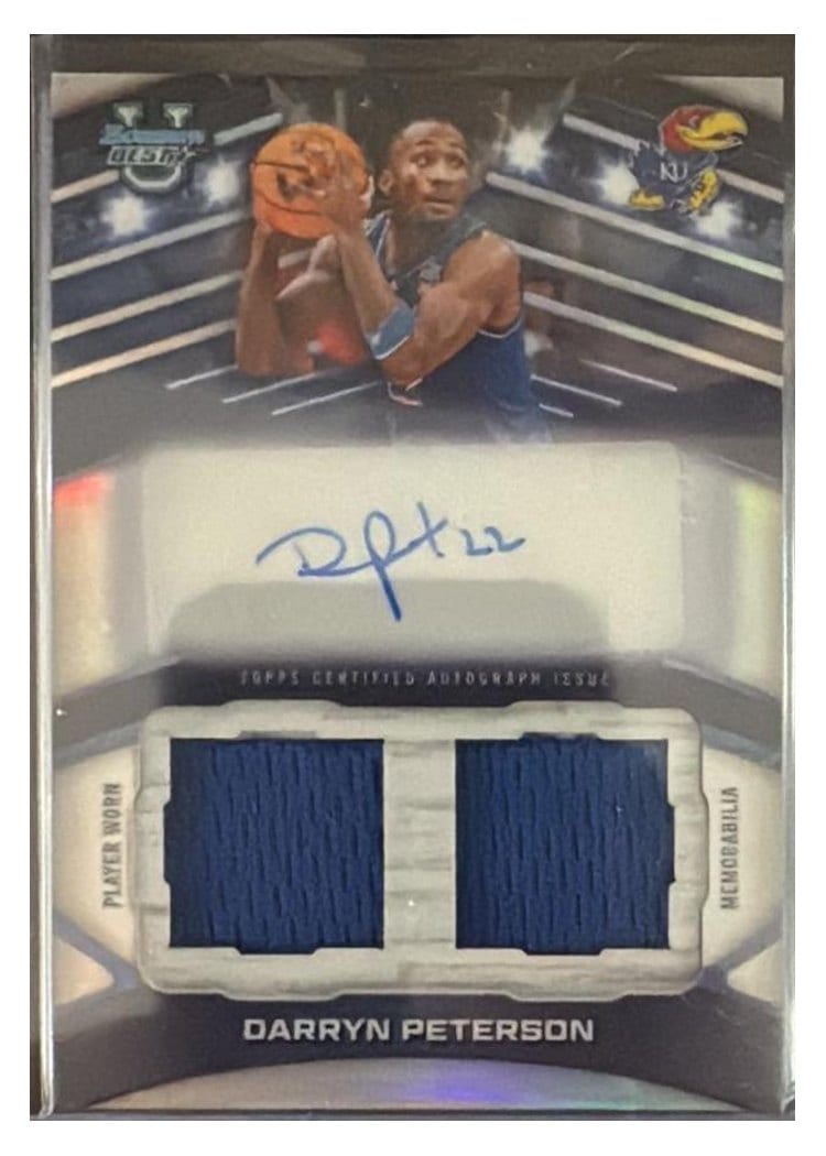 2025-26 Bowman University Best Prospect Dual Relic Autographs Darryn Peterson #PDA-DP card