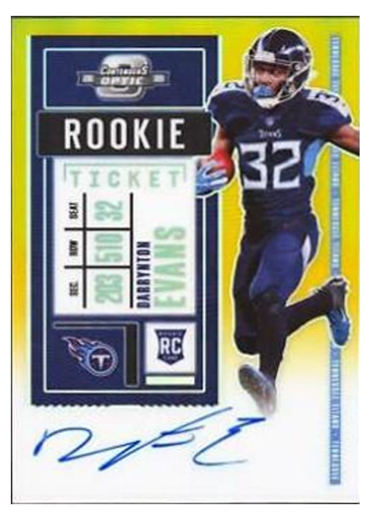 2020 Panini Contenders Optic Base Set Darrynton Evans #133 card