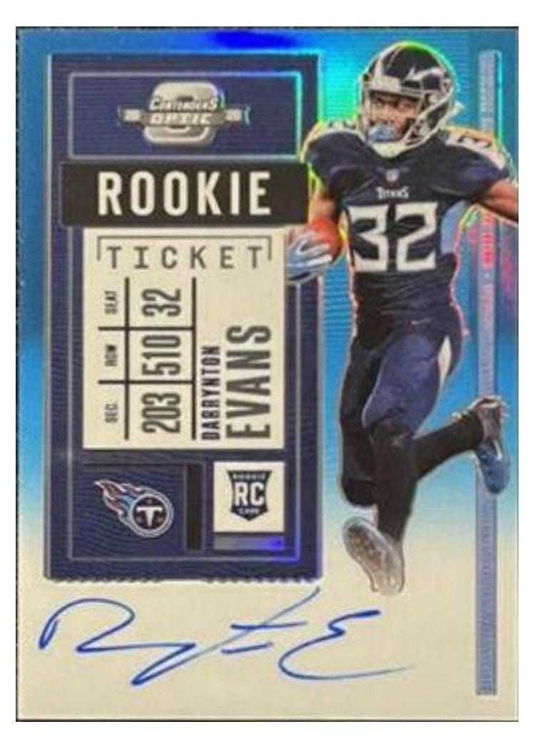 2020 Panini Contenders Optic Base Set Darrynton Evans #133 card