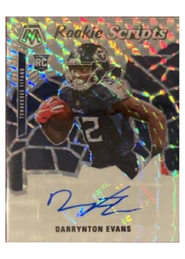 2020 Panini Mosaic Rookie Scripts Darrynton Evans #RS33 card