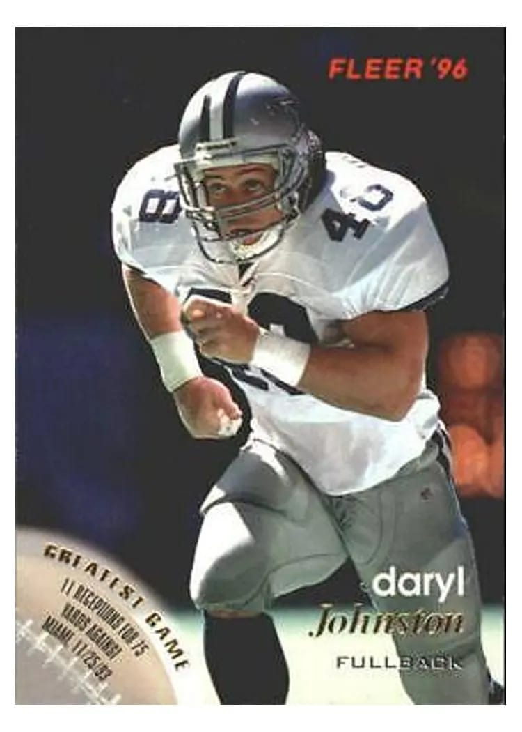 1996 Fleer Daryl Johnston #34 card