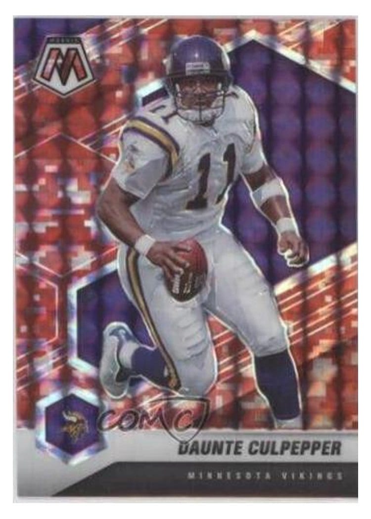 2021 Panini Mosaic Base Set Daunte Culpepper Camo Red Mosaic #129 card