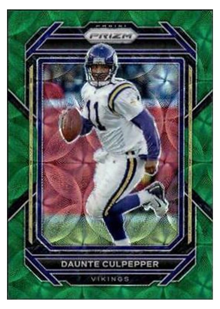 2022 Panini Prizm Base Set Daunte Culpepper Green Scope #195 card
