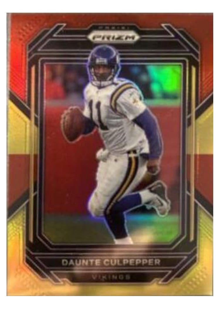 2022 Panini Prizm Base Set Daunte Culpepper Red Yellow #195 card