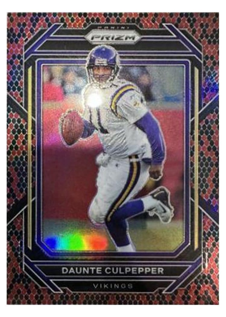 2022 Panini Prizm Base Set Daunte Culpepper Snakeskin #195 card